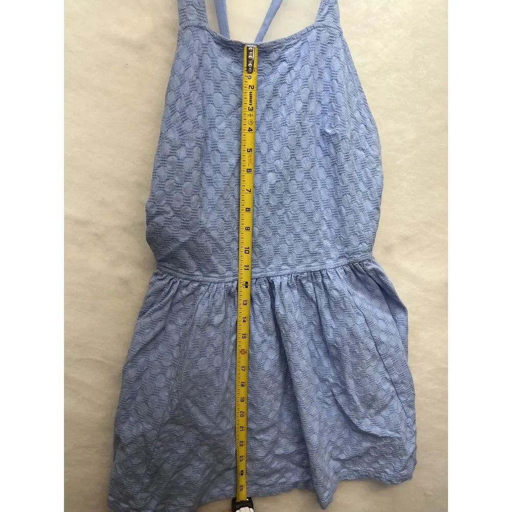 Free People Va Va Volume mini dress blue size small summer halter boho low back